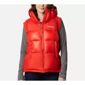 Columbia Pike Lake II Puffer Vest Women's XL Orange Omni Heat Thermal Hooded NWT